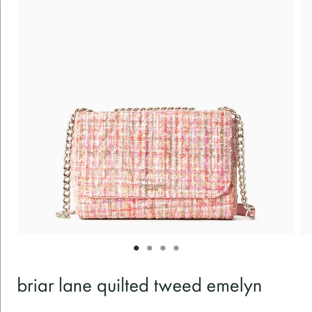 Kate Spade♠️Briar Lane Quilted Tweed Emelyn Purse - Picture 5 of 7